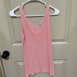 Pink sweater tank top